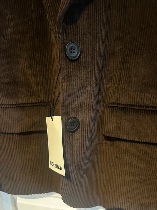 Bershka Brown corduroy oversize jacket