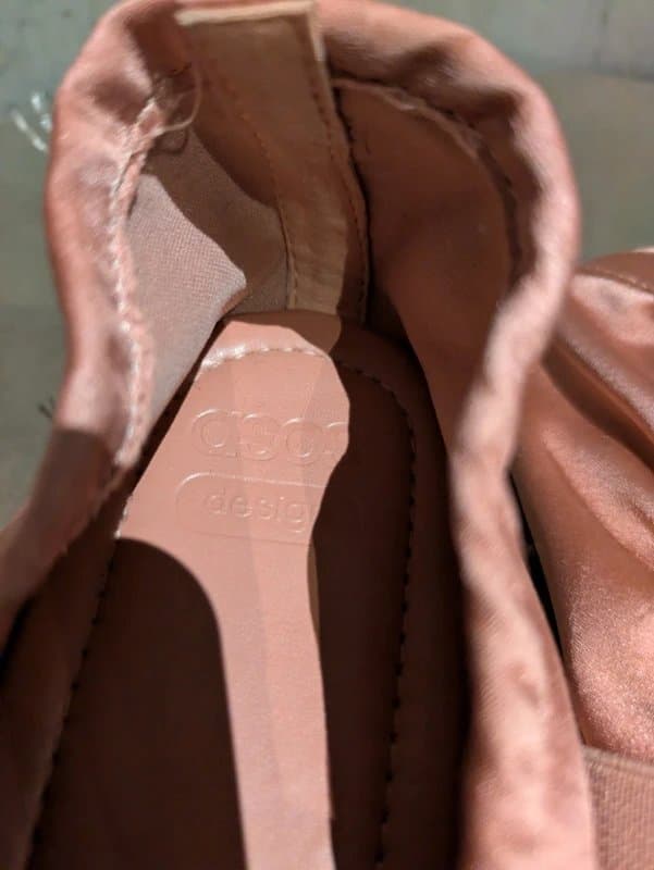 ASOS ASOS Design Satin Ballet Pumps | Size 7 (EU 40) | Dusty Rose Pink | Cross Strap | New Without Tags