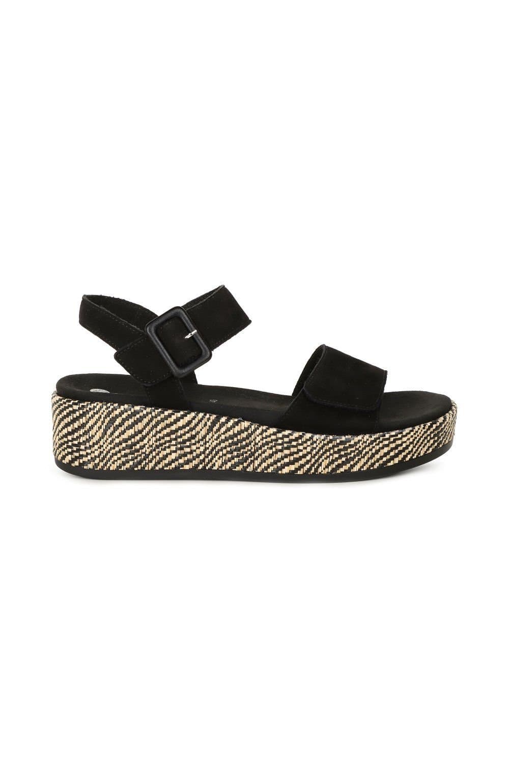 Remonte Remonte Women's 'Tapestry' Wedge Sandals in Black