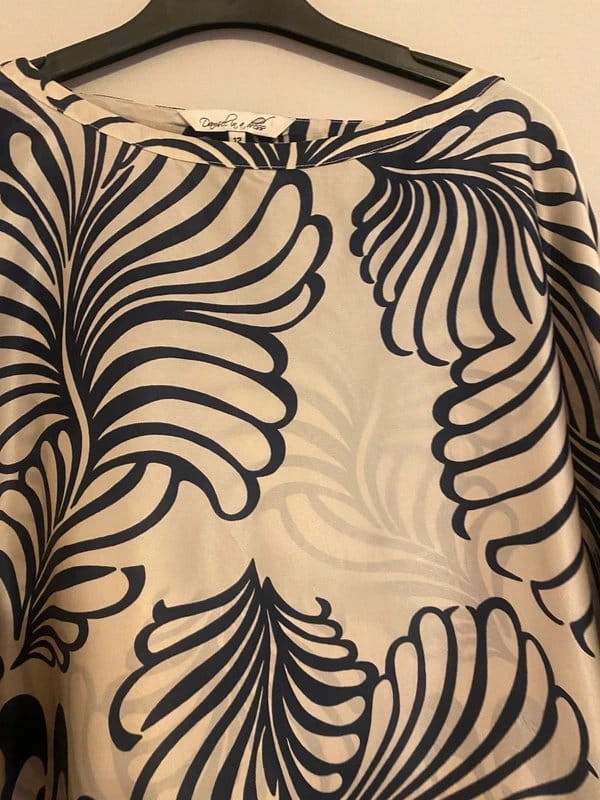 Never Fully Dressed Black & Cream Silk Blouse