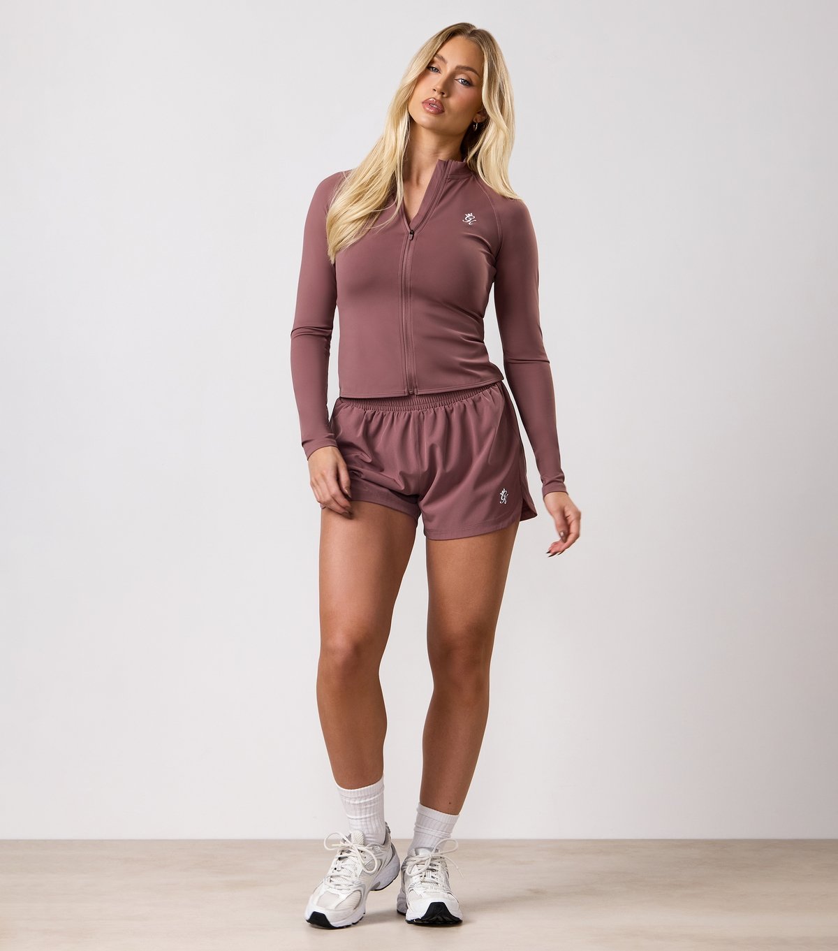 Gym King Women's Full Zip Funnel Neck Long Sleeve Top Gym King New Look - 2