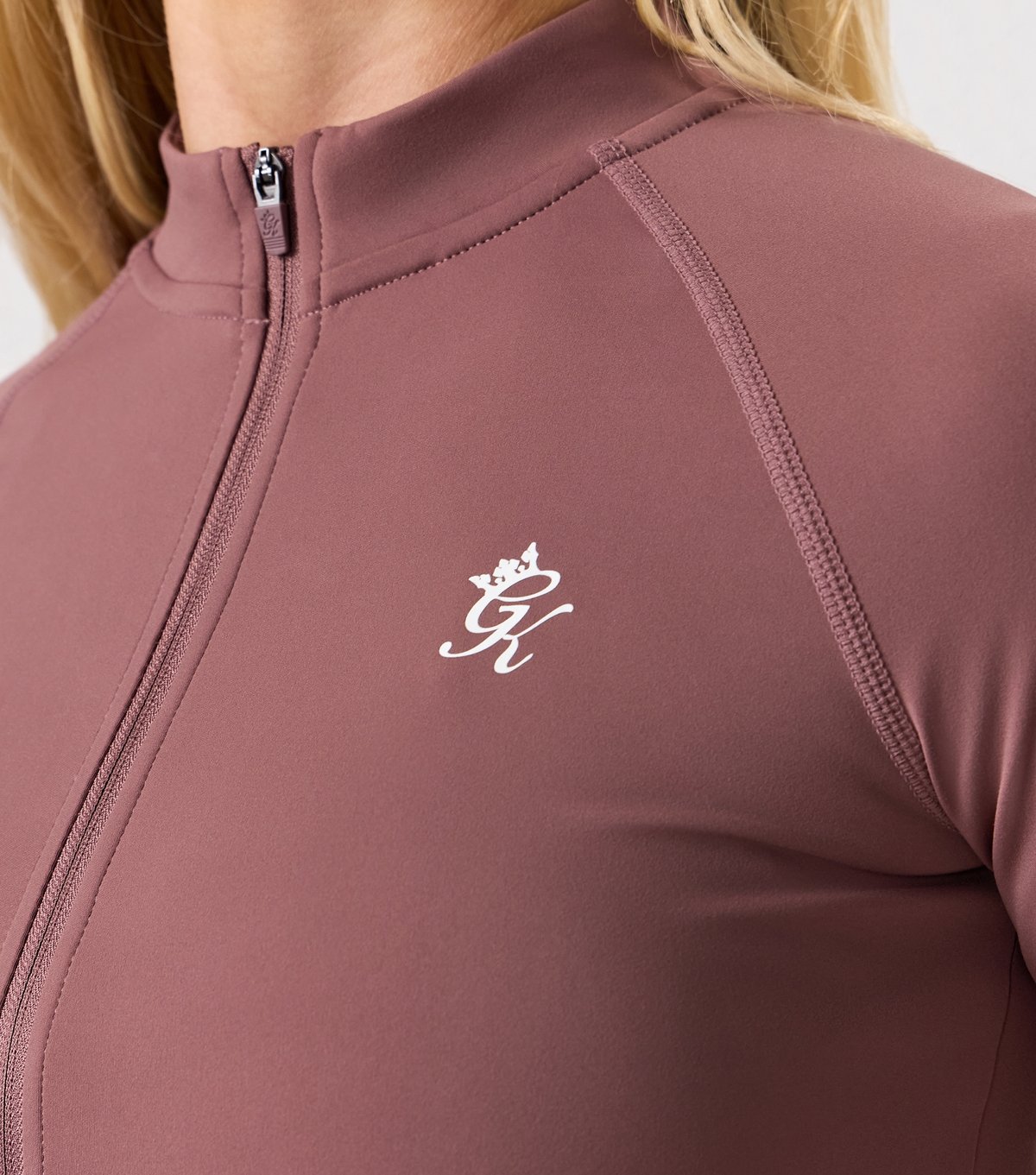 Gym King Women's Full Zip Funnel Neck Long Sleeve Top Gym King New Look - 4