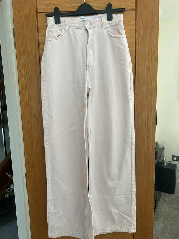 Bershka Baby pink wide leg Bershka jeans