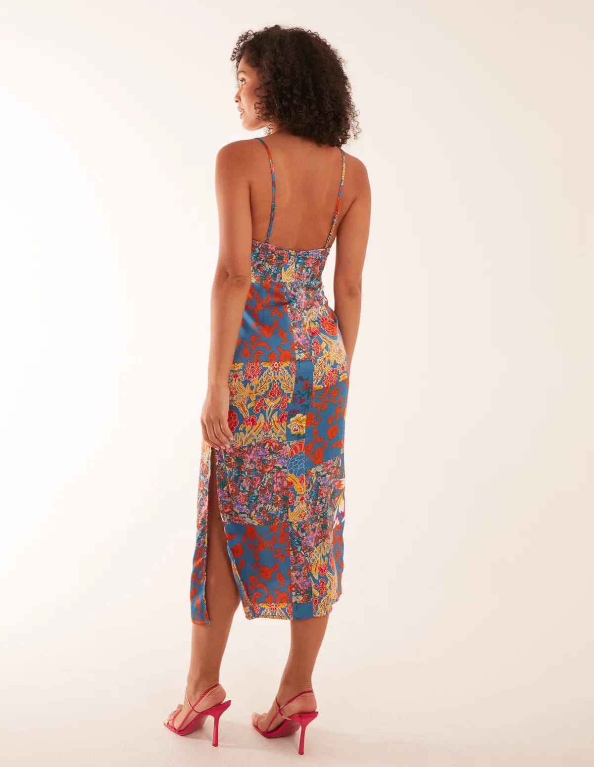 Blue Vanilla Patchwork Cami Dress - 4