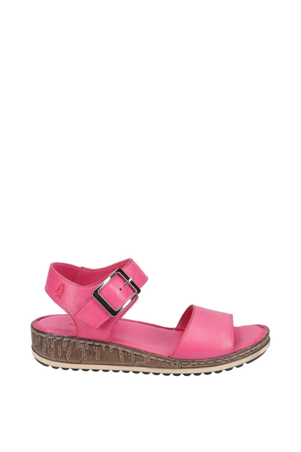 Hush Puppies Hush Puppies Pink Leather Wedge Sandal