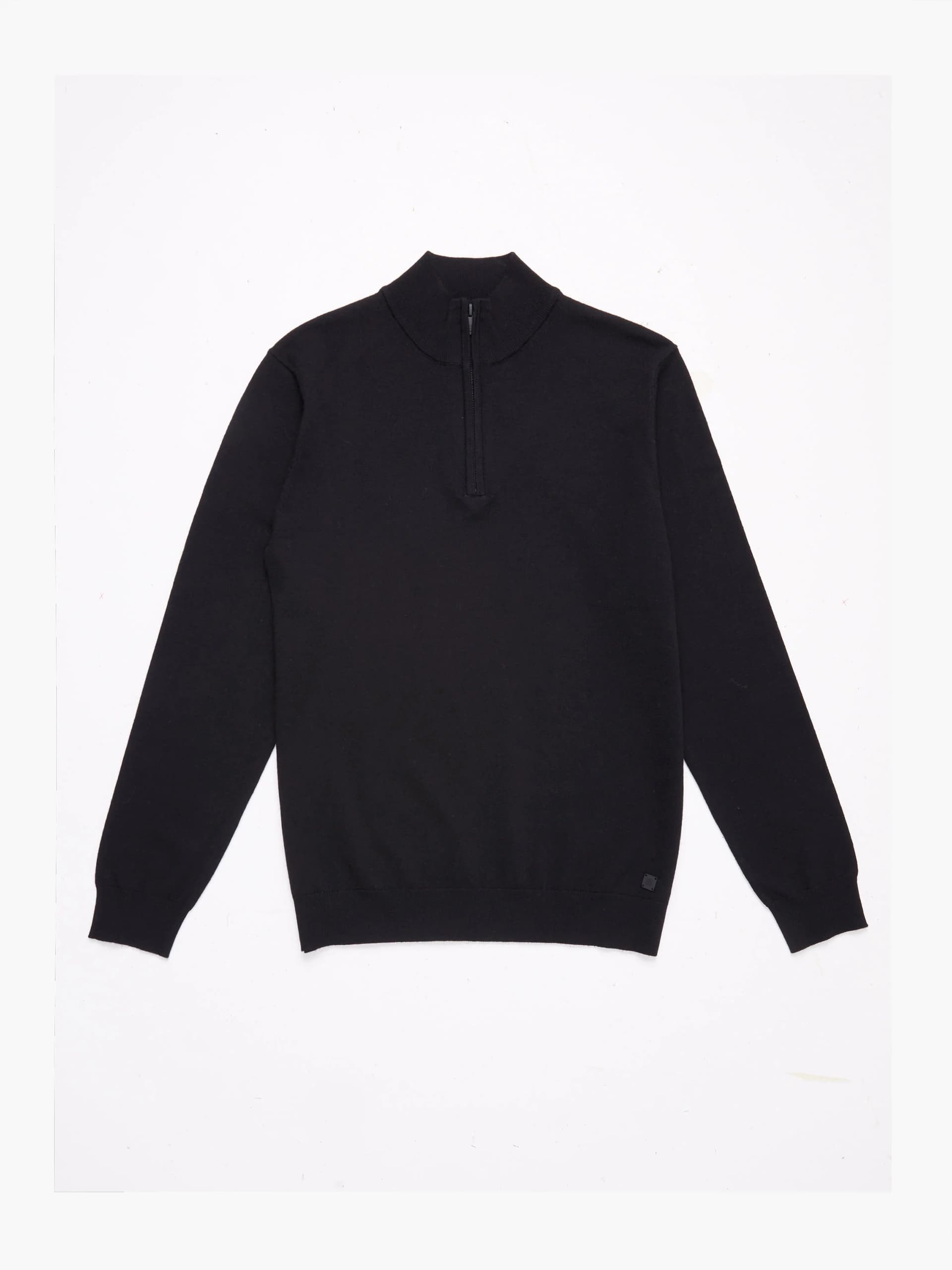 French Connection French Connection Black Half Zip Knitted Jumper