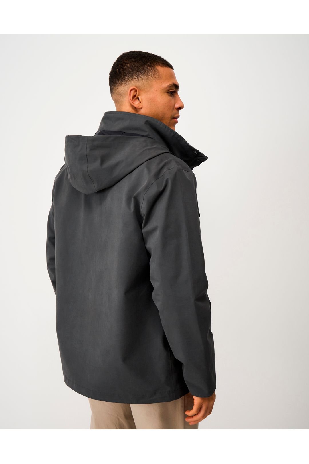 Crew Clothing Crew Clothing Men's Bermuda Chino Stretch Shorts Blue in Charcoal - 4