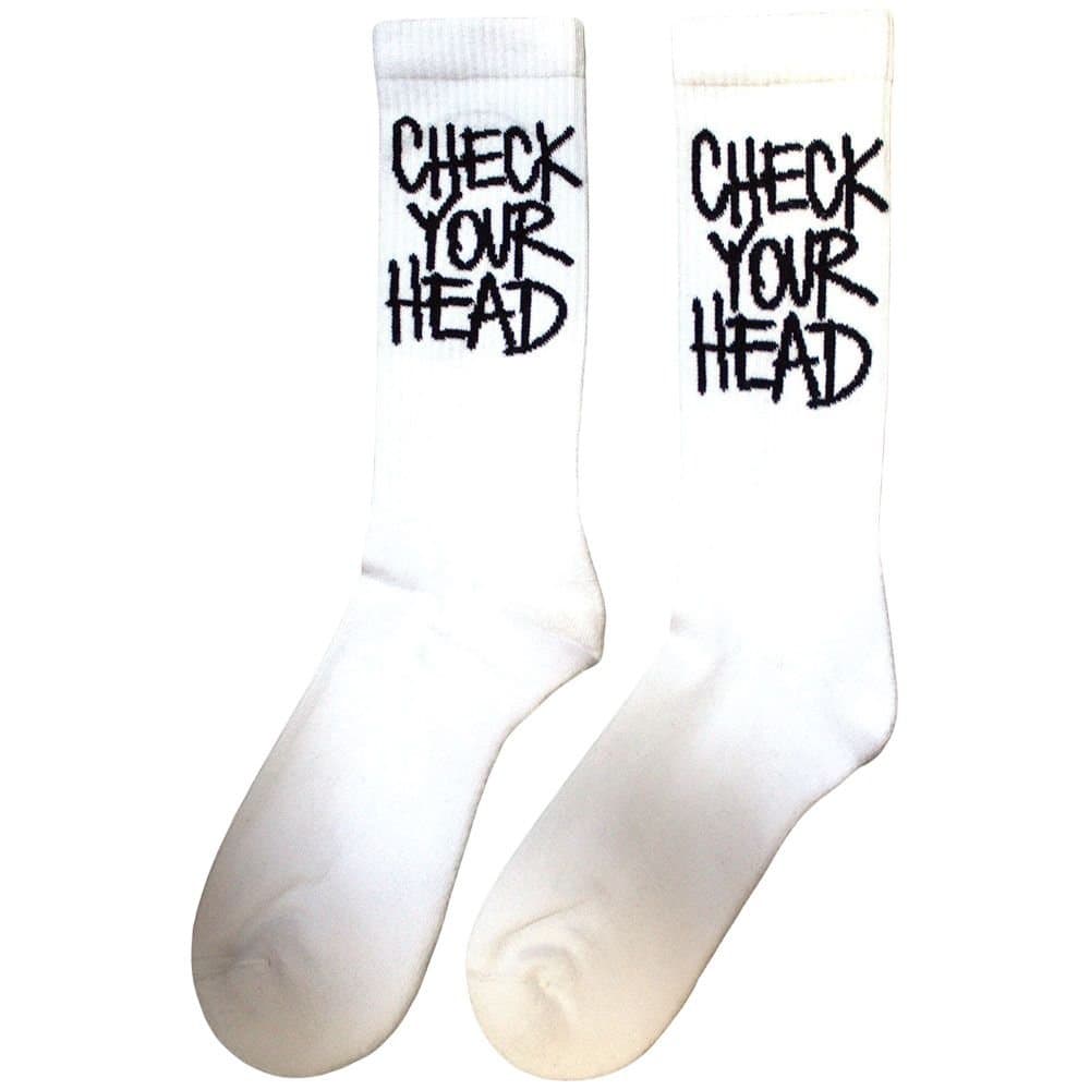 Beastie Boys Beastie Boys Men's Check Your Head Terrycloth Socks in White