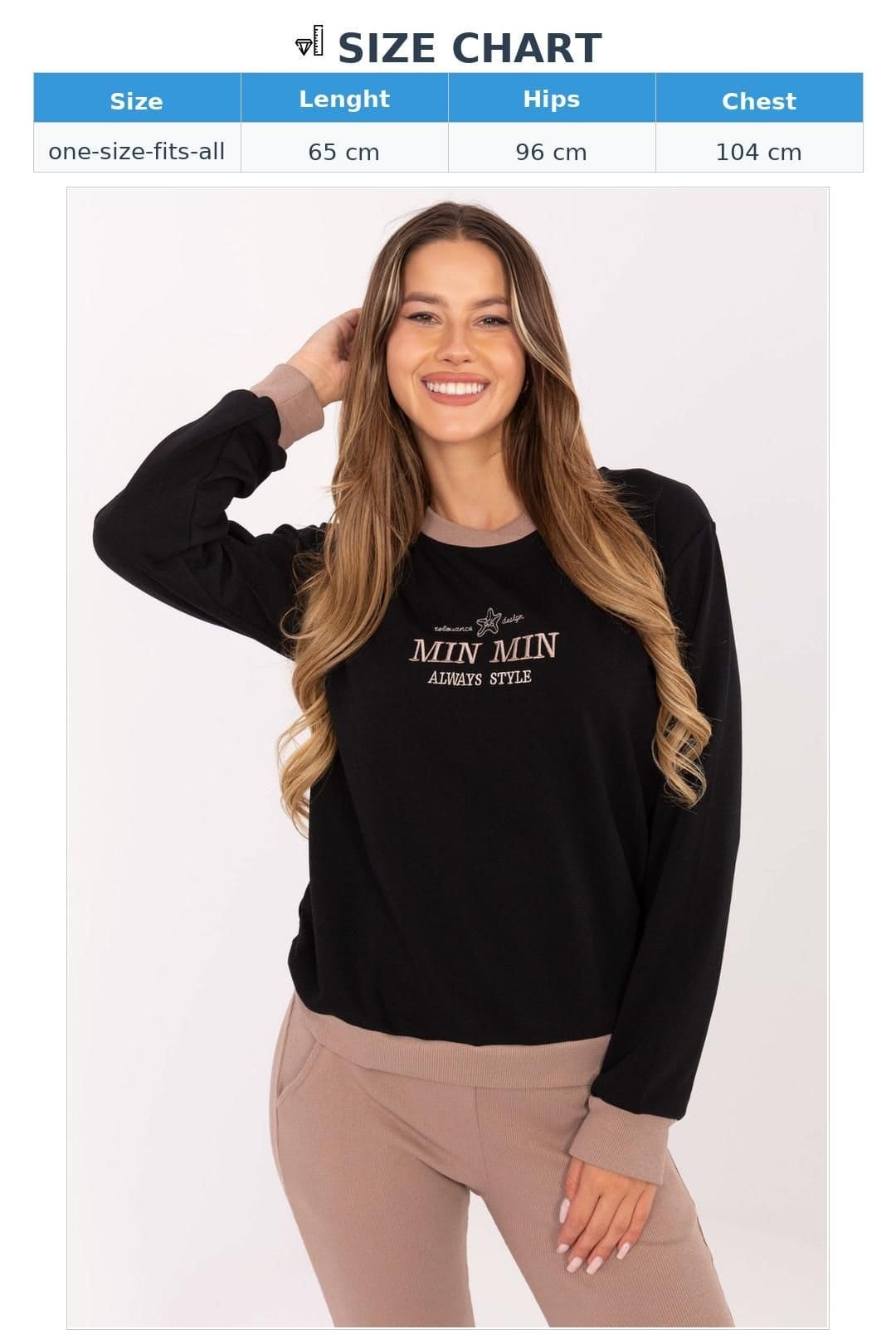 Love Lace Love Lace Women's Casual Embroidered Cotton Polyester Sweatshirt in Black - 4