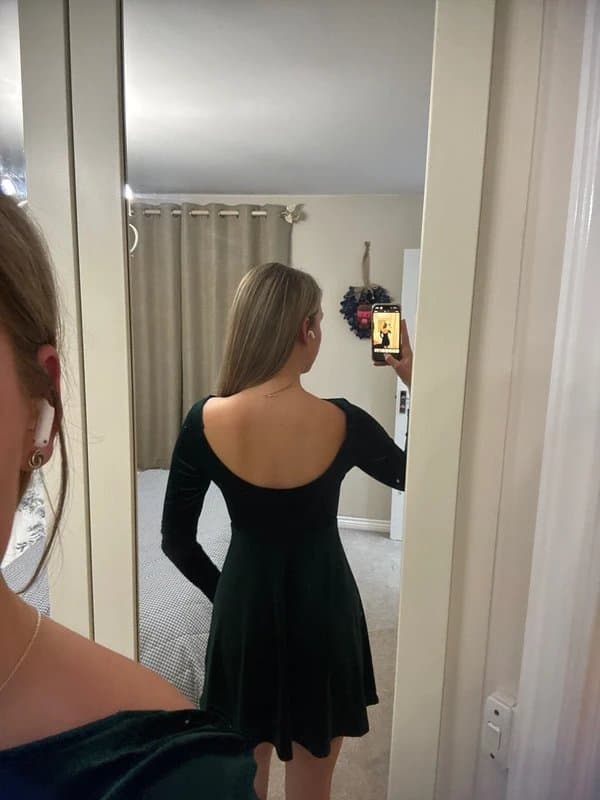 New Look velvet mini dress