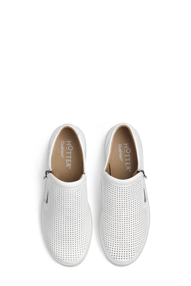 Hotter Hotter Women's Extra Wide 'Daisy' Deck Shoes in White - 3
