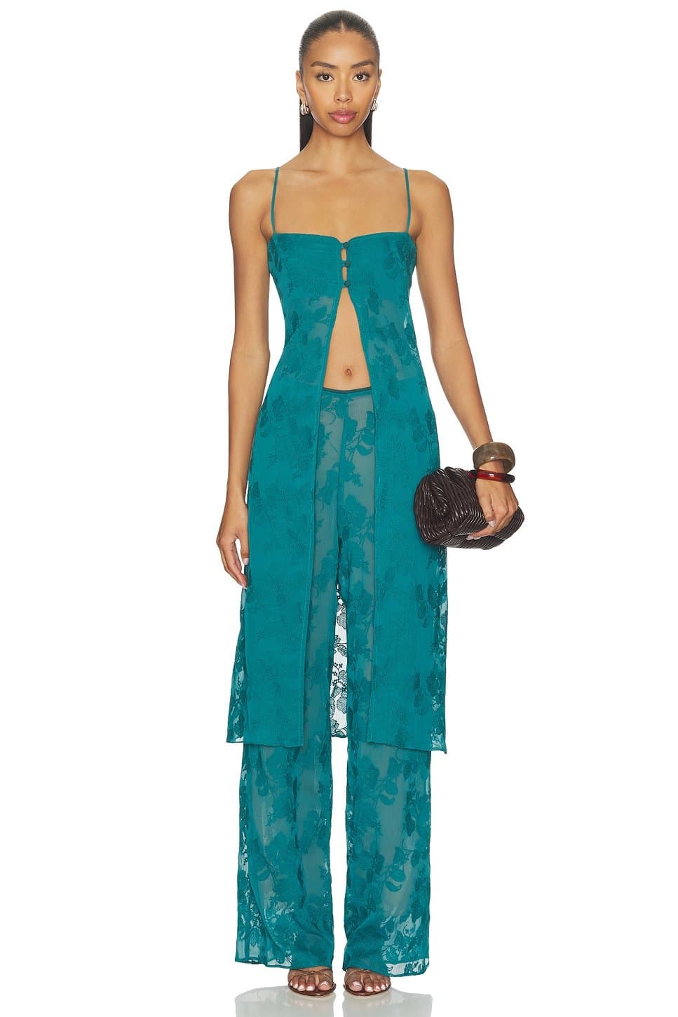 revolve Revolve Aryana Bloom Cami Top in Teal