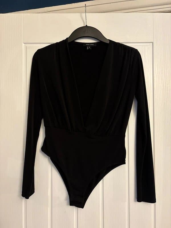 New Look Black open bodysuit