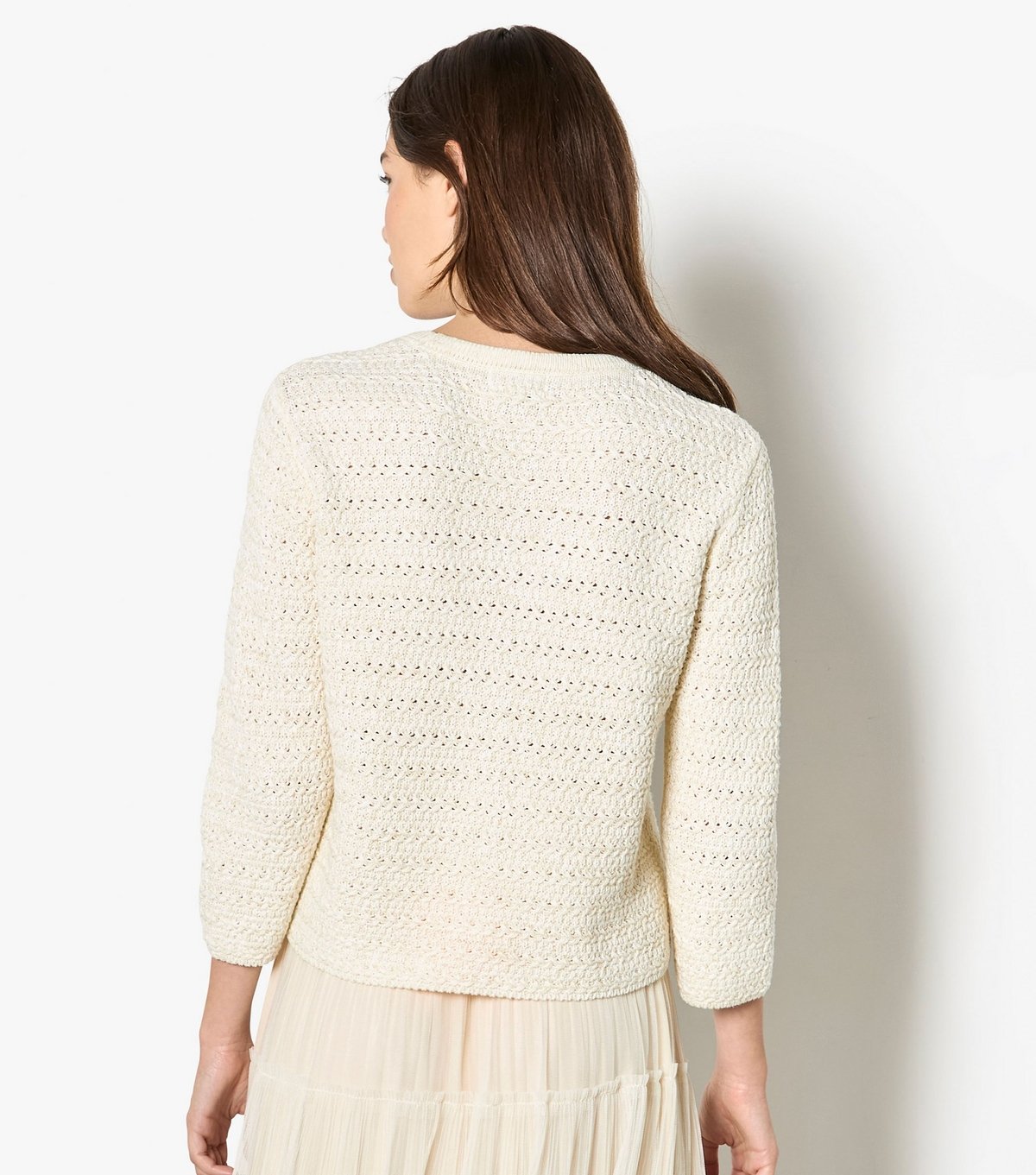 Apricot Women's Cream Gold-Tone Button Cardigan Apricot New Look - 3