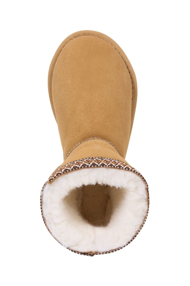 Celtic & Co Celtic & Co Women's British Braid Trim S/Ling Shortie Boot in Tan - 3