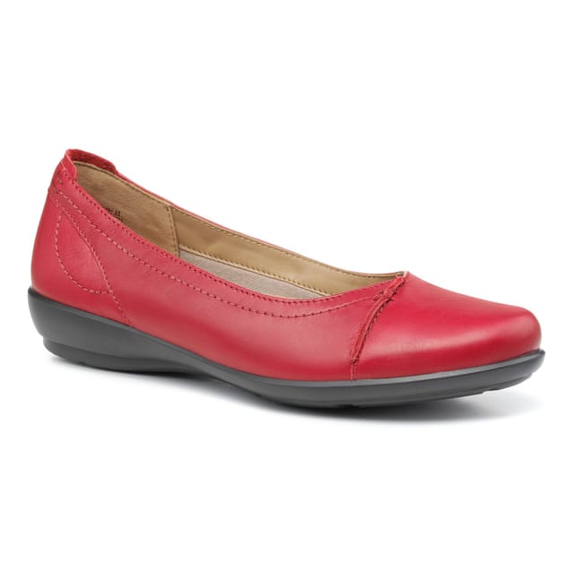 Hotter Hotter Women's Extra Wide 'Robyn II' Ballet Pumps in Red - 2