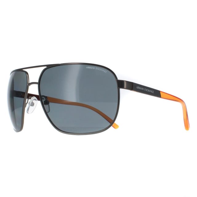 Armani Exchange Armani Exchange Men's Aviator Grey Grey Polarized AX2040S - 2
