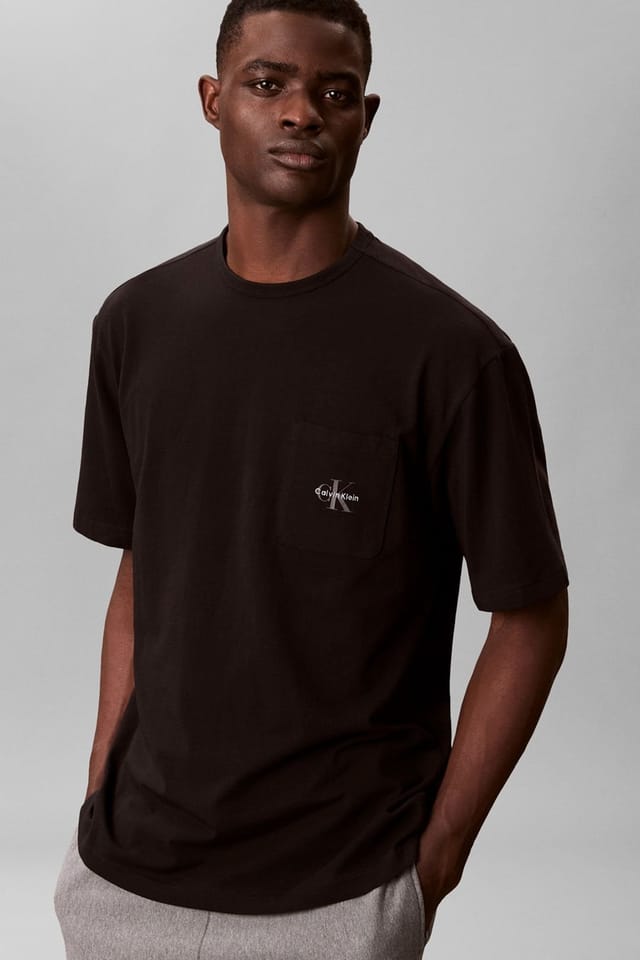 Calvin Klein Calvin Klein Men's Monogram Short Sleeve Crew Neck Black - 2