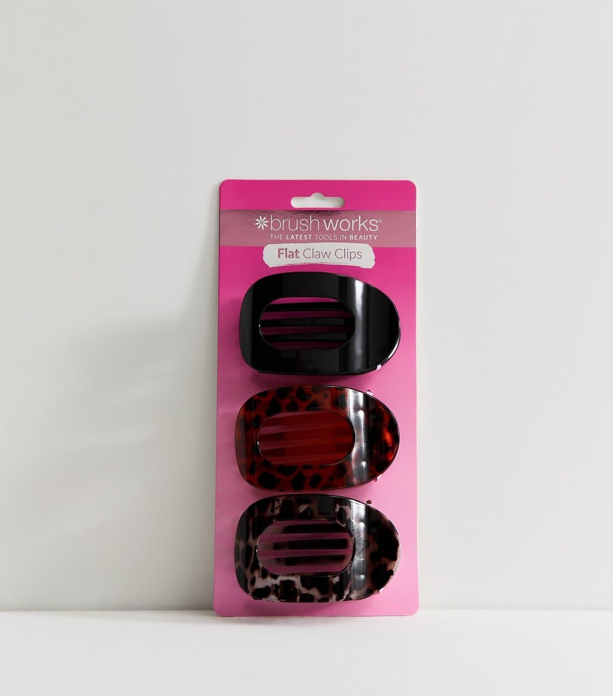 Brushworks Brown Pack Of 3 Flat Claw Clips Brushworks New Look