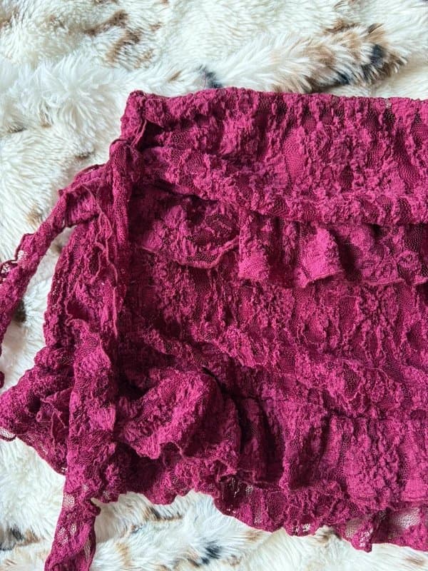 Bershka Bershka ruched lace mini skirt