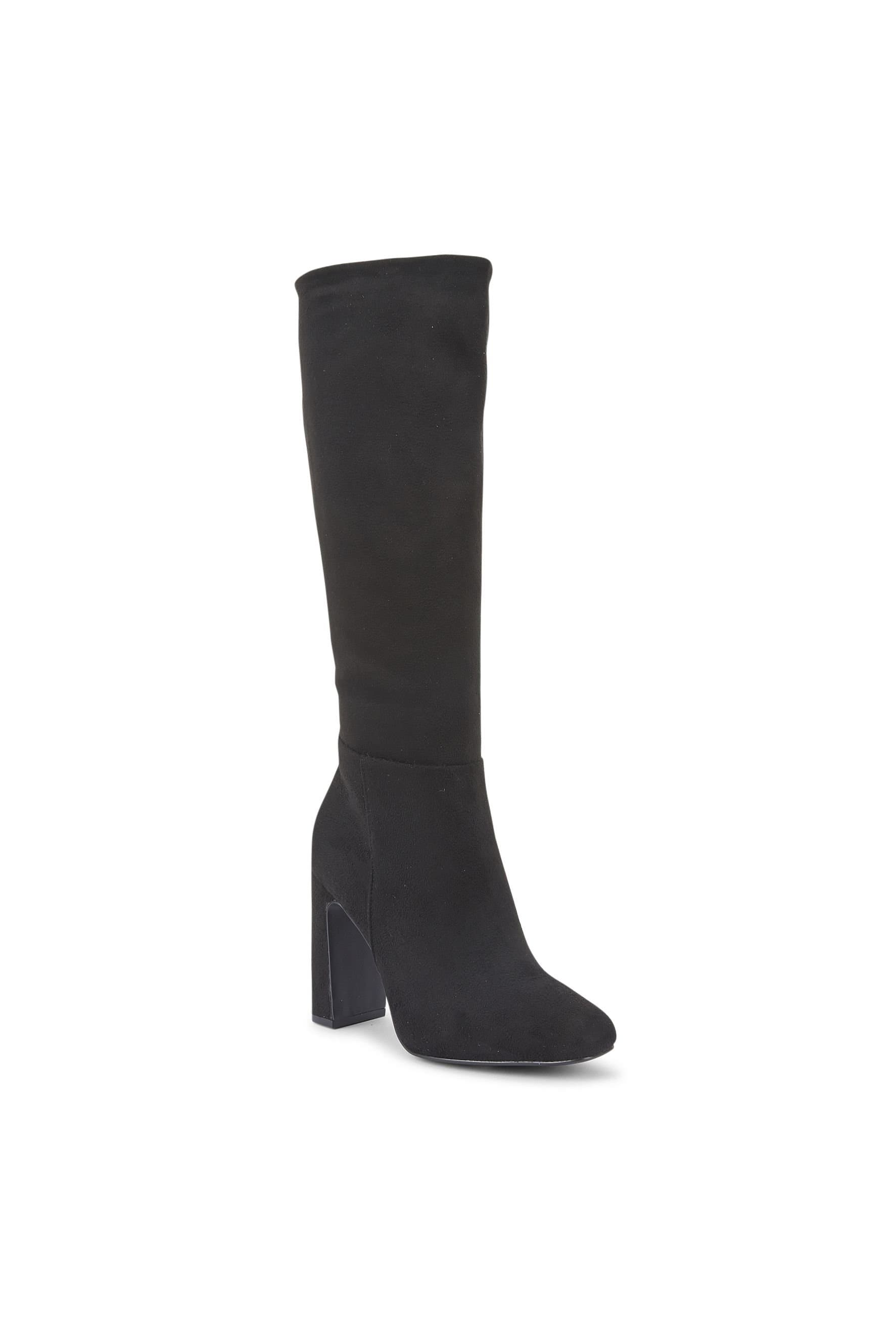 Truffle Collection Truffle Collection Women's Knee High Boots With Block Heel Zip Pointed Toe Shoes in Black