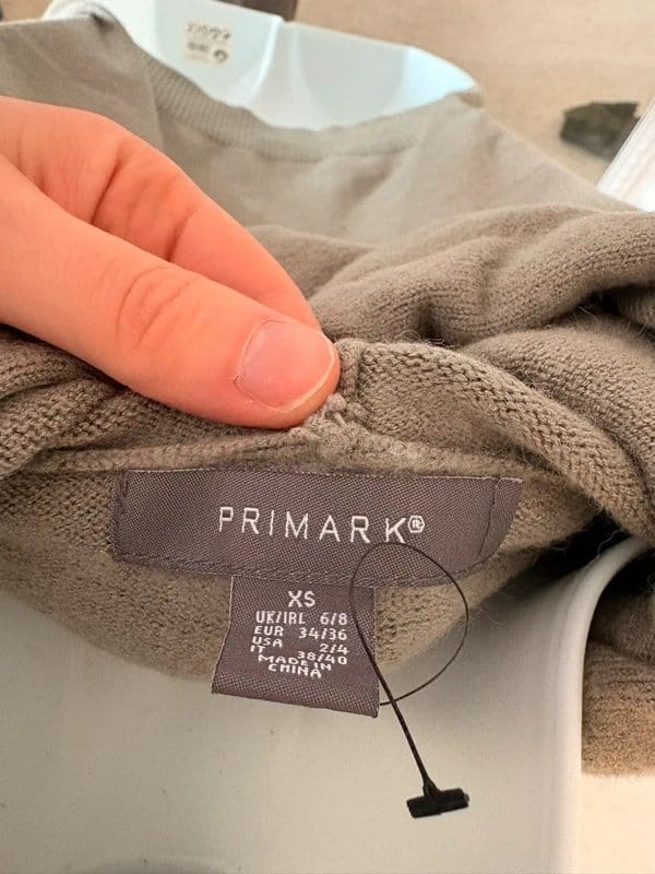 Primark Khaki Knit Hoodie XS