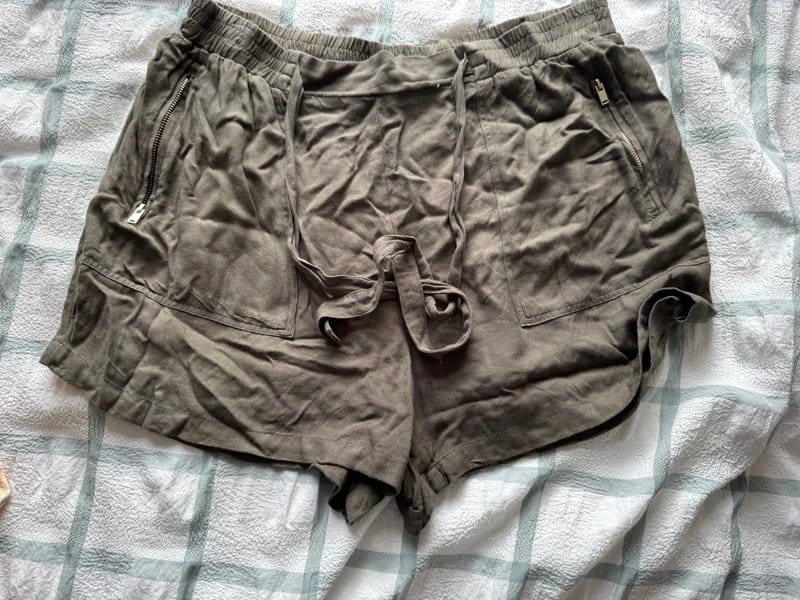 New Look Khaki Drawstring Shorts