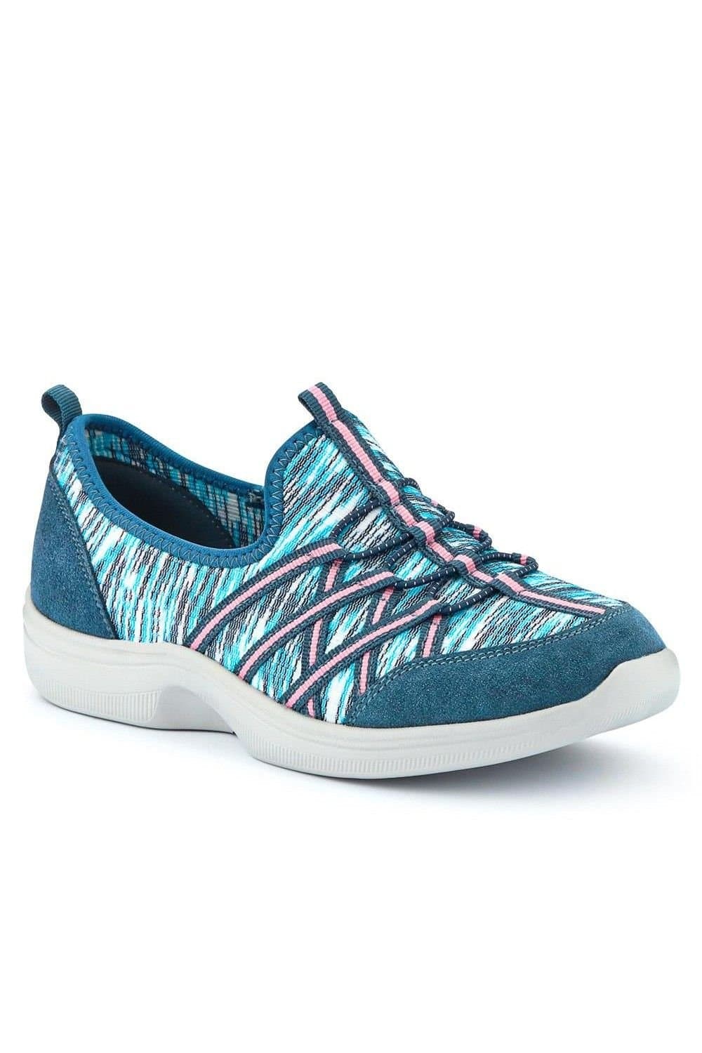 Easyfit Easyfit Women's Extra-Wide Bungee Lace Trainers in Blue
