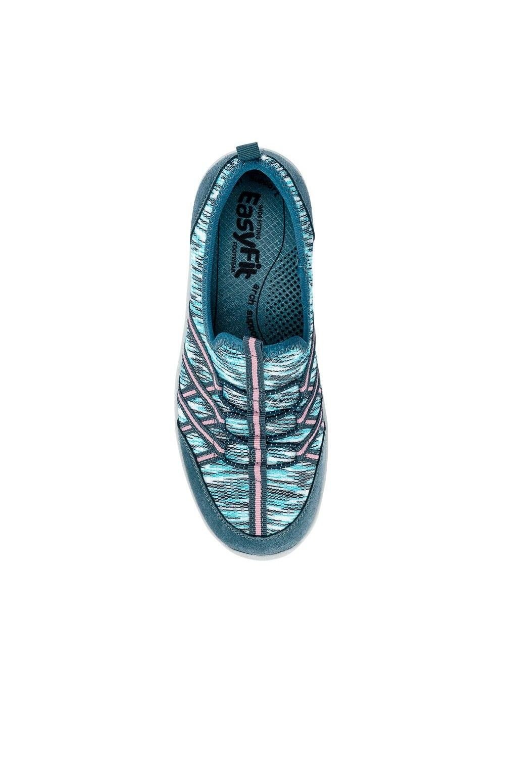 Easyfit Easyfit Women's Extra-Wide Bungee Lace Trainers in Blue - 4