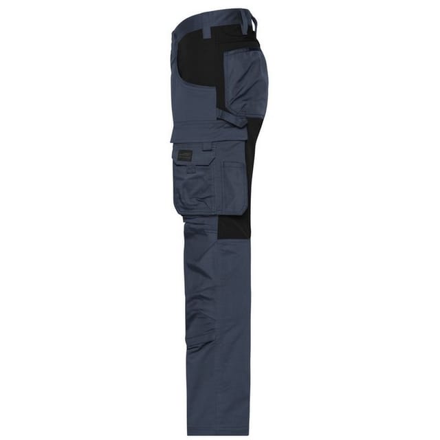 James and Nicholson James and Nicholson Men's Stretch Slim Work Trousers in Mid Grey - 3