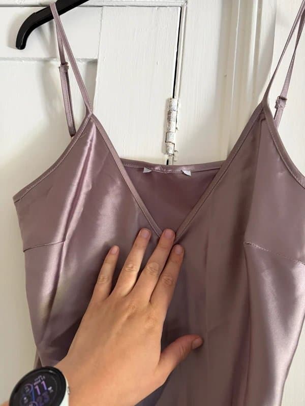 Never Fully Dressed Never Fully Dressed maxi mink coloured silk dress