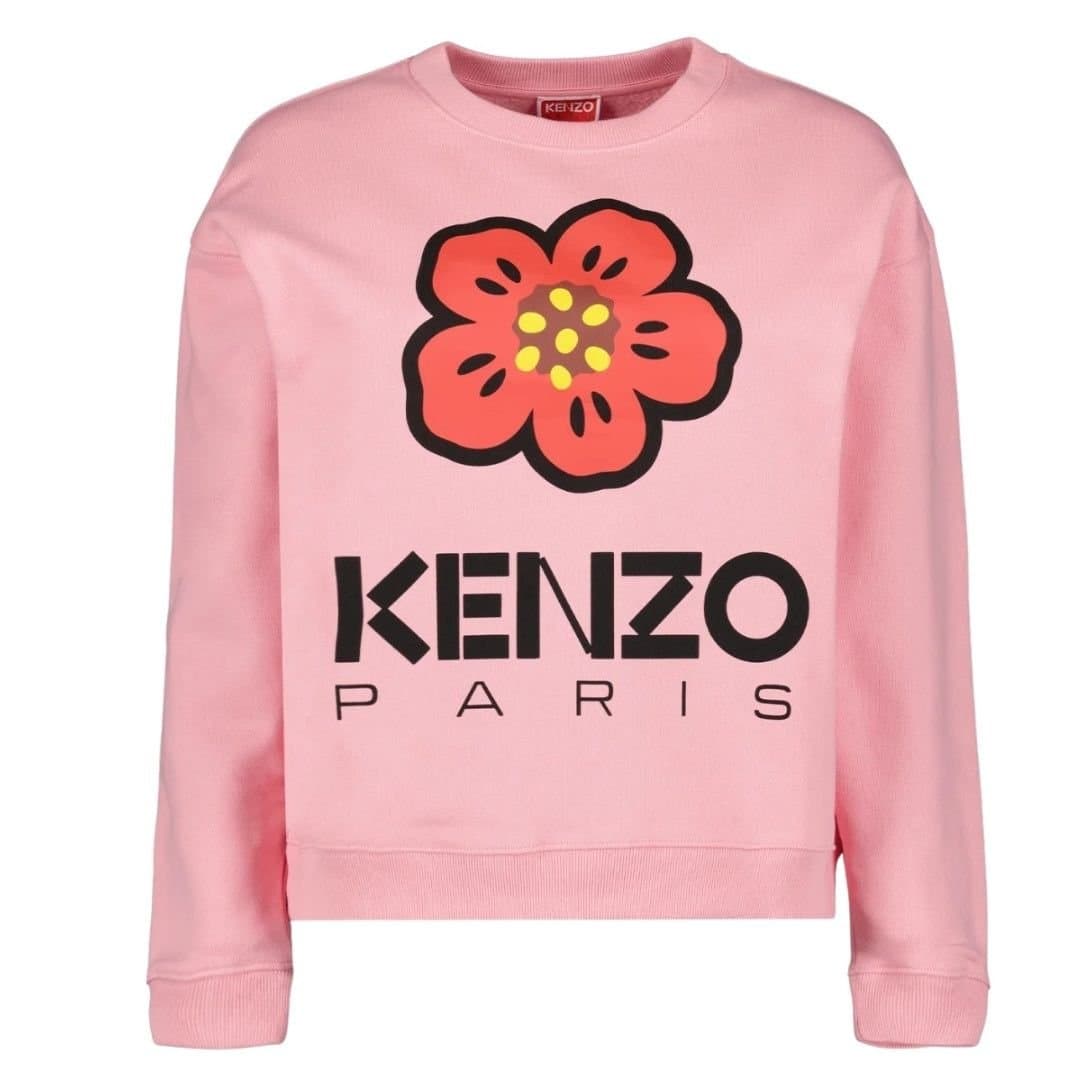 Kenzo Kenzo Men's Paris Flower Logo Rose Pink Sweatshirt