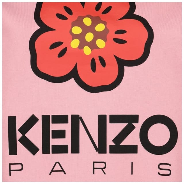 Kenzo Kenzo Men's Paris Flower Logo Rose Pink Sweatshirt - 3