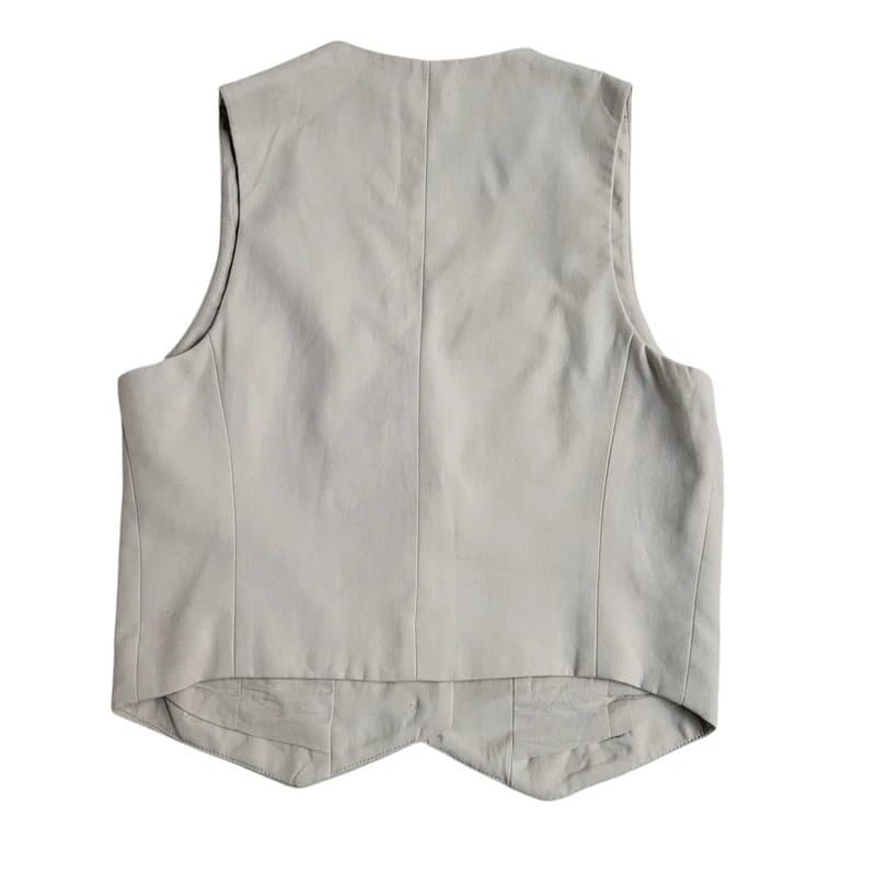 MNG MNG Light Beige 2 Pocket Smart Casual Waistcoat Women's Size XS 6 32"