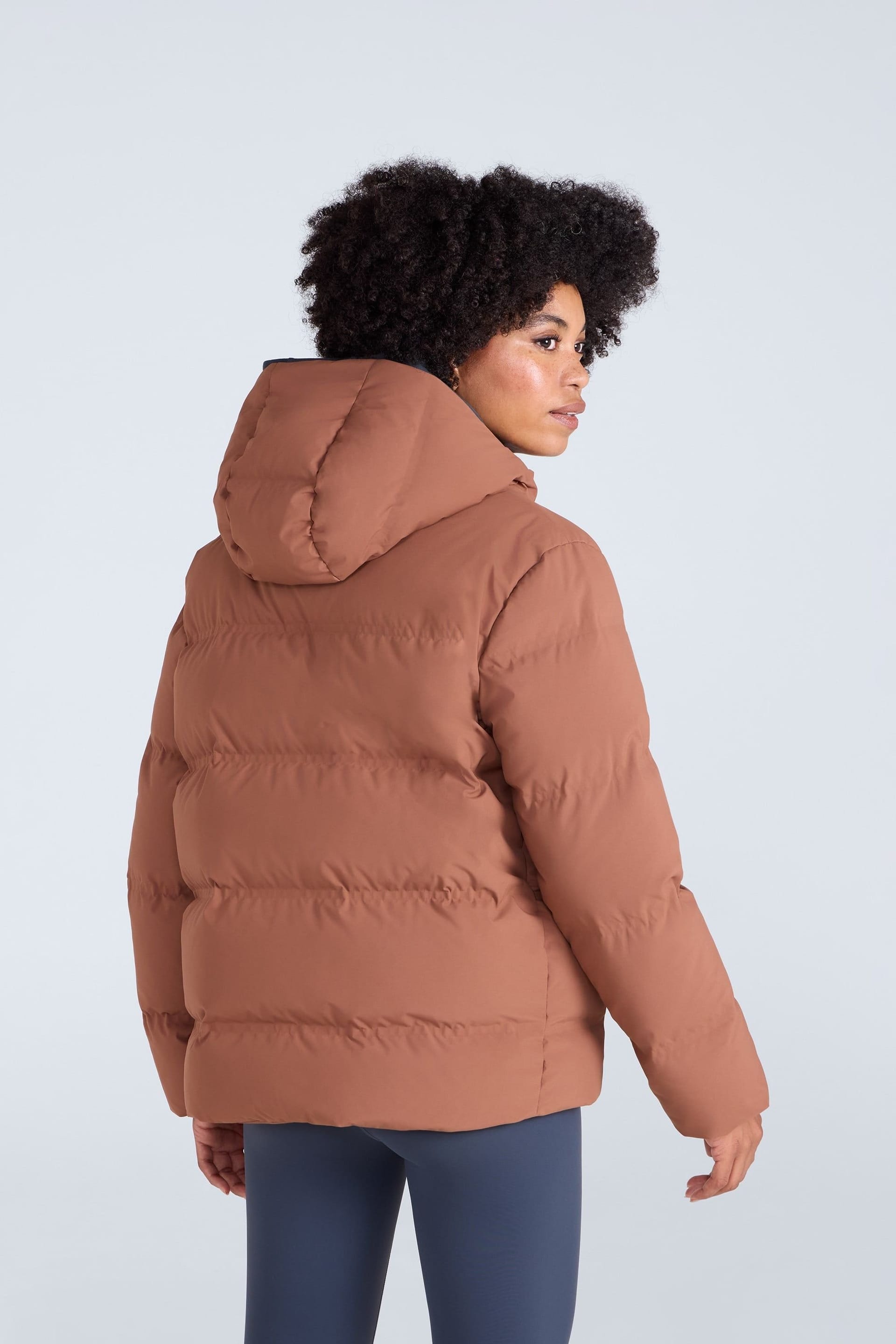 Animal Animal Women's 'Cosi Cloud' Water Resistant Breathable Thermal Tested Down Jacket in Terracotta - 4