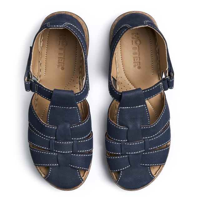 Hotter Hotter Women's Extra Wide 'Sharini' Fisherman Sandals in Dark Navy - 3