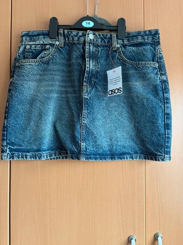 ASOS ASOS denim mini skirt size 14