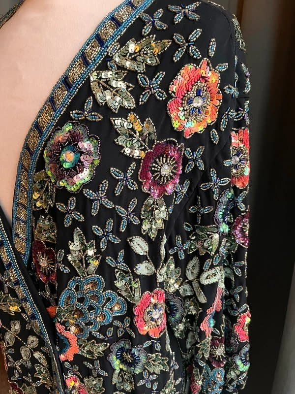 ASOS ASOS sequin and beaded wrap dress Size 10