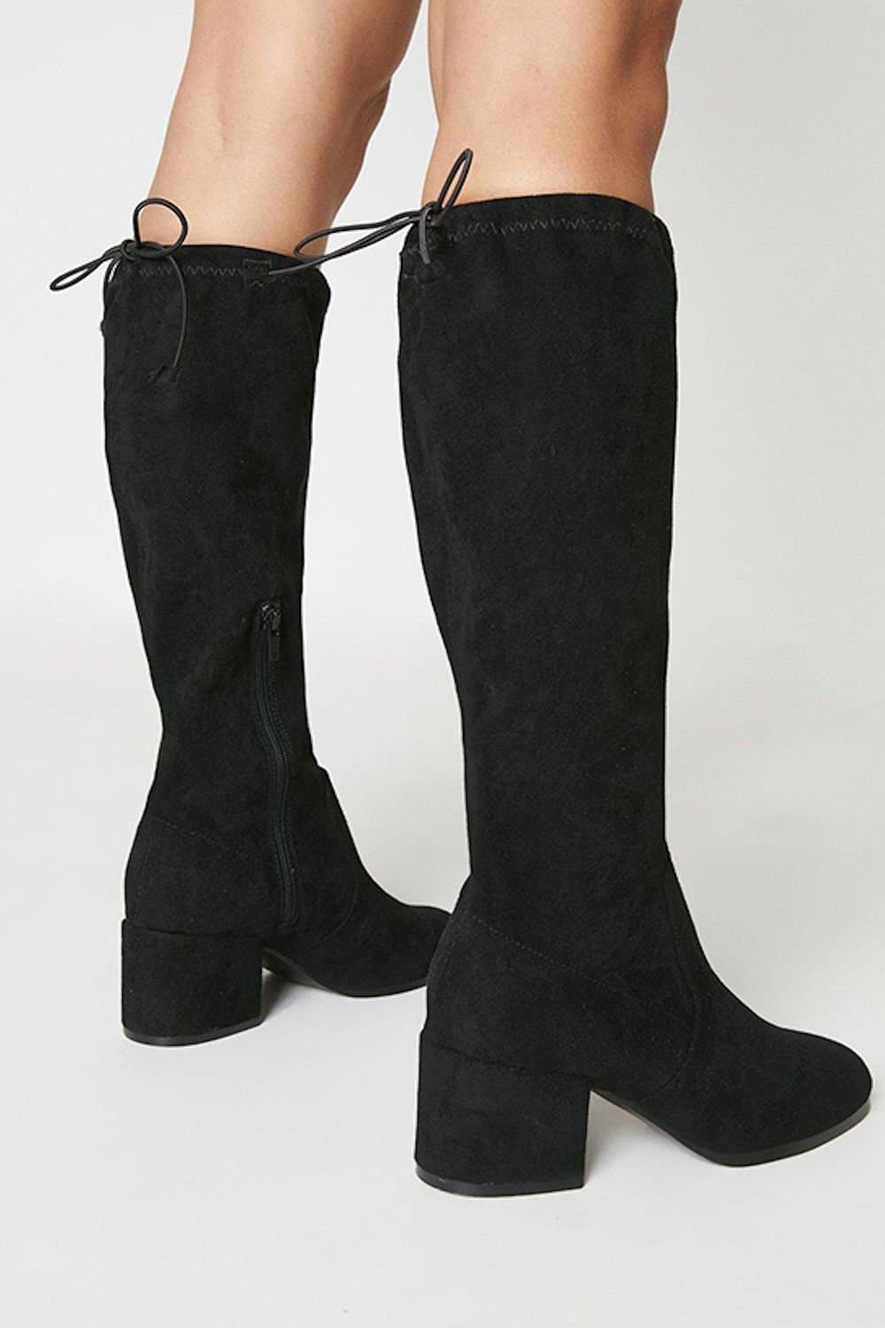 Down To Earth Down To Earth Black Suede Knee High Boots