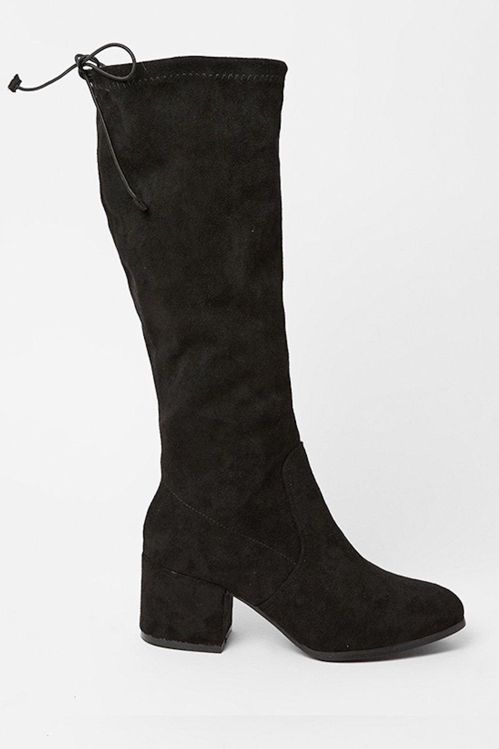 Down To Earth Down To Earth Women's Knee High Block Heel Boots in Black - 2