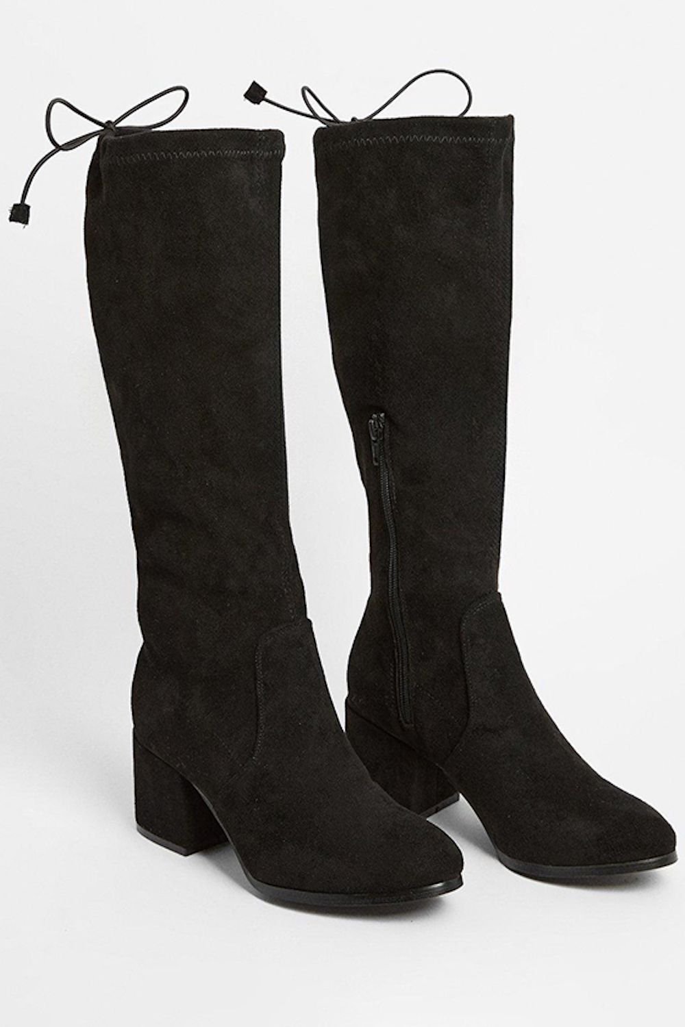 Down To Earth Down To Earth Women's Knee High Block Heel Boots in Black - 3