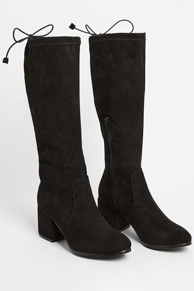 Down To Earth Down To Earth Women's Knee High Block Heel Boots in Black - 3