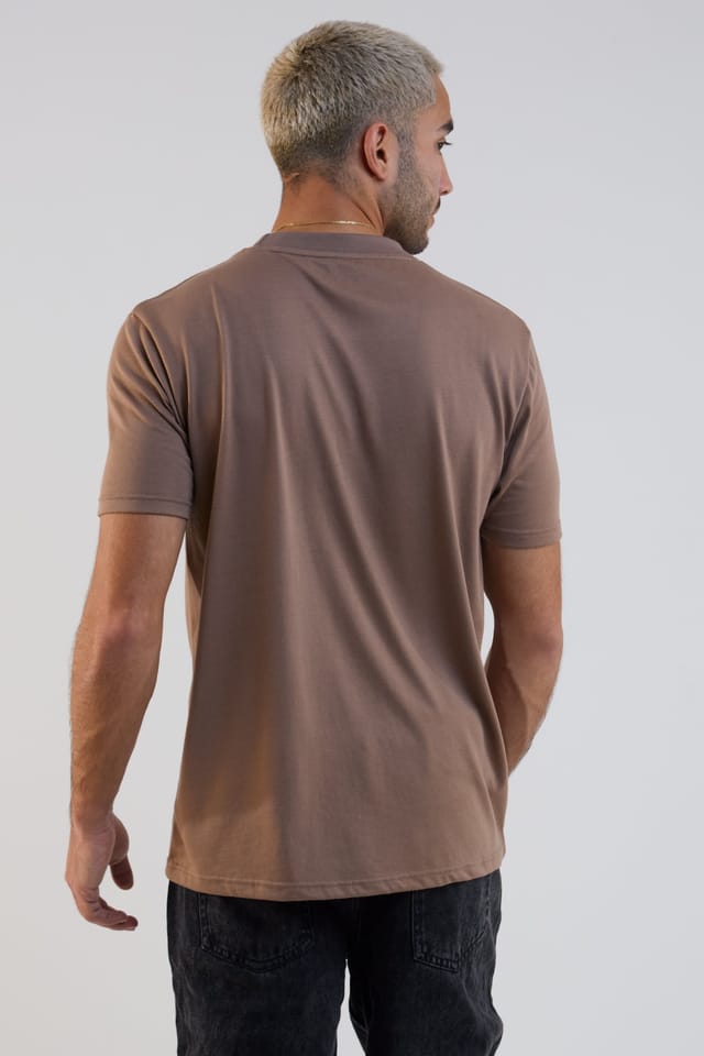 BCouture BCouture Men's Regular Fit Cotton T-Shirt in Brown - 3