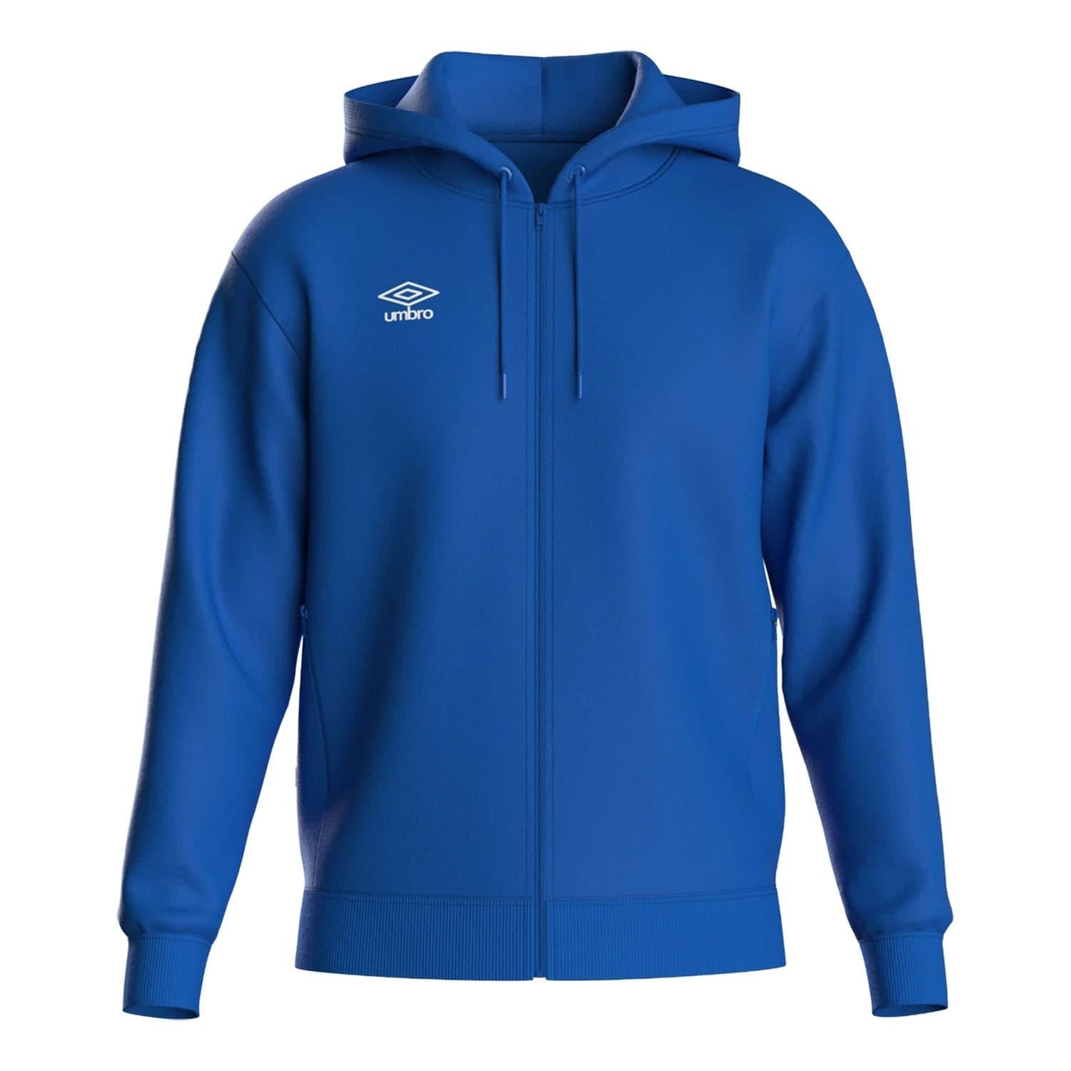 Umbro Umbro Men's Club Leisure Full Zip Hoodie in Mid Blue