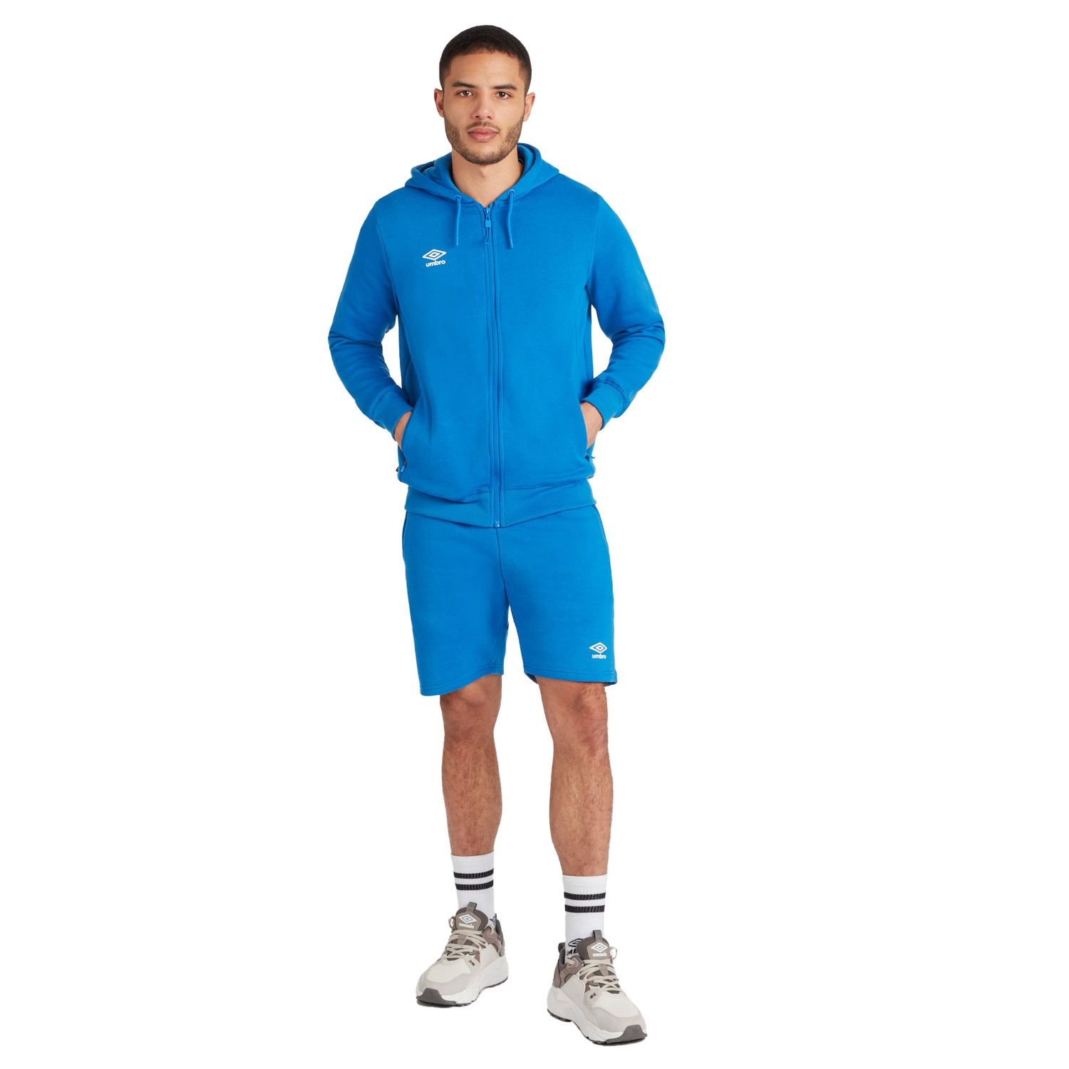 Umbro Umbro Men's Club Leisure Full Zip Hoodie in Mid Blue - 4