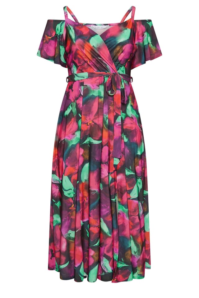 Yours Yours Women's Abstract Floral Print Maxi Dress - 2