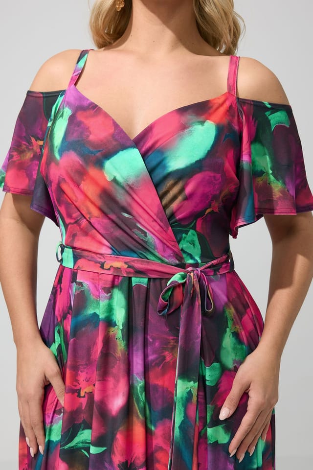 Yours Yours Women's Abstract Floral Print Maxi Dress - 3