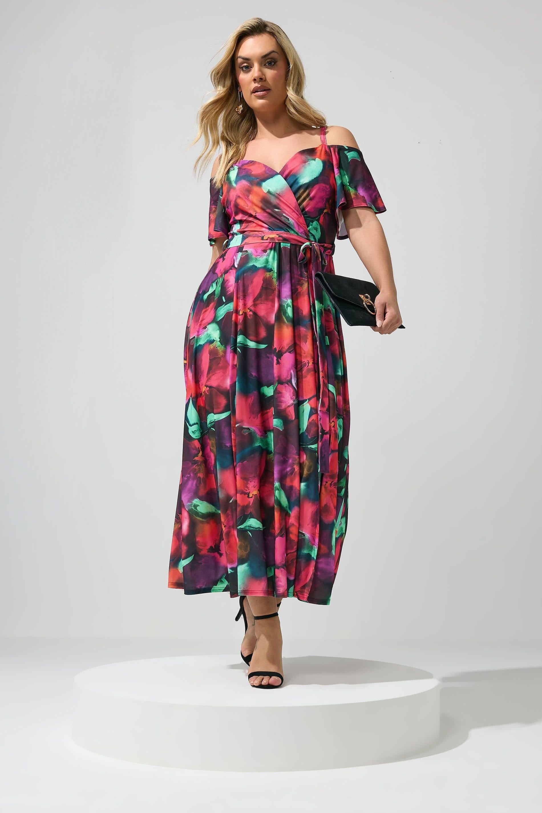 Yours Yours Women's Abstract Floral Print Maxi Dress - 4