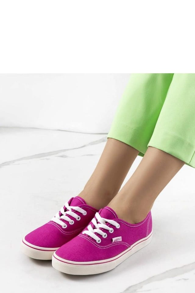 Love Lace Love Lace Women's Pink Fabric Lace Up Summer Sneakers with White Rubber Sole - 2