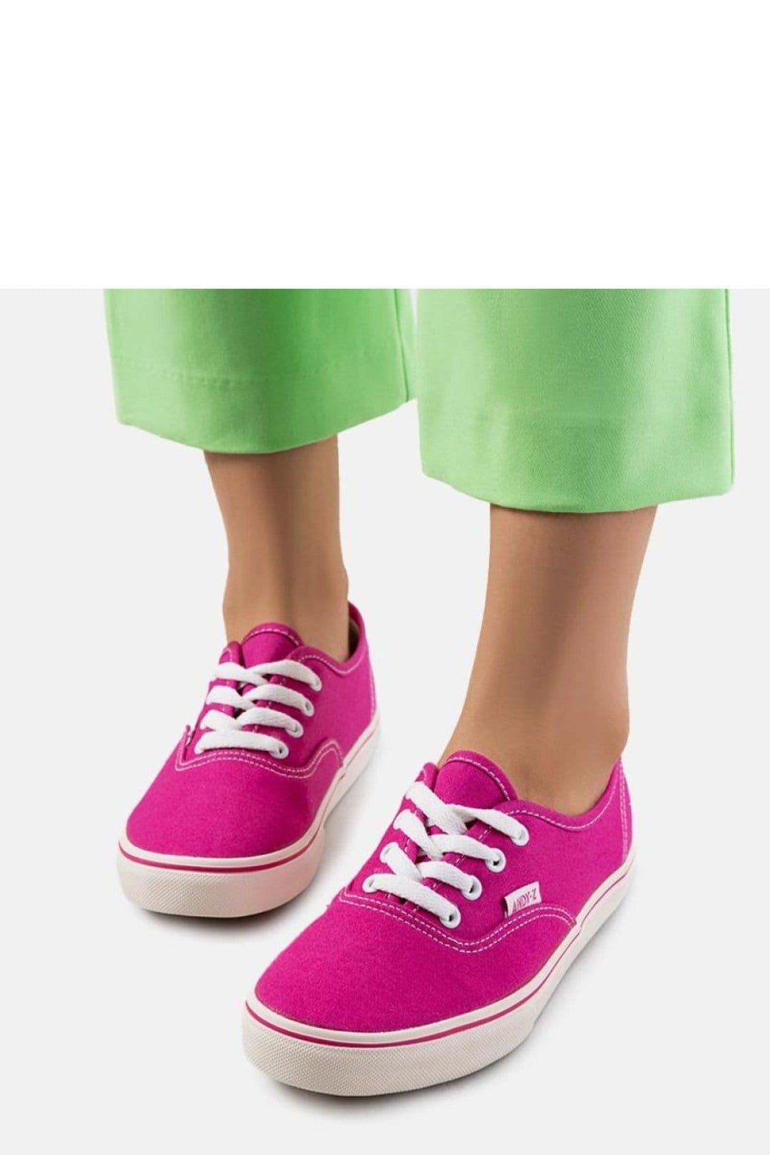 Love Lace Love Lace Women's Pink Fabric Lace Up Summer Sneakers with White Rubber Sole - 4
